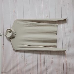 HACHE Beige Long Sleeve Wool Blend Lightweight Turtleneck Small